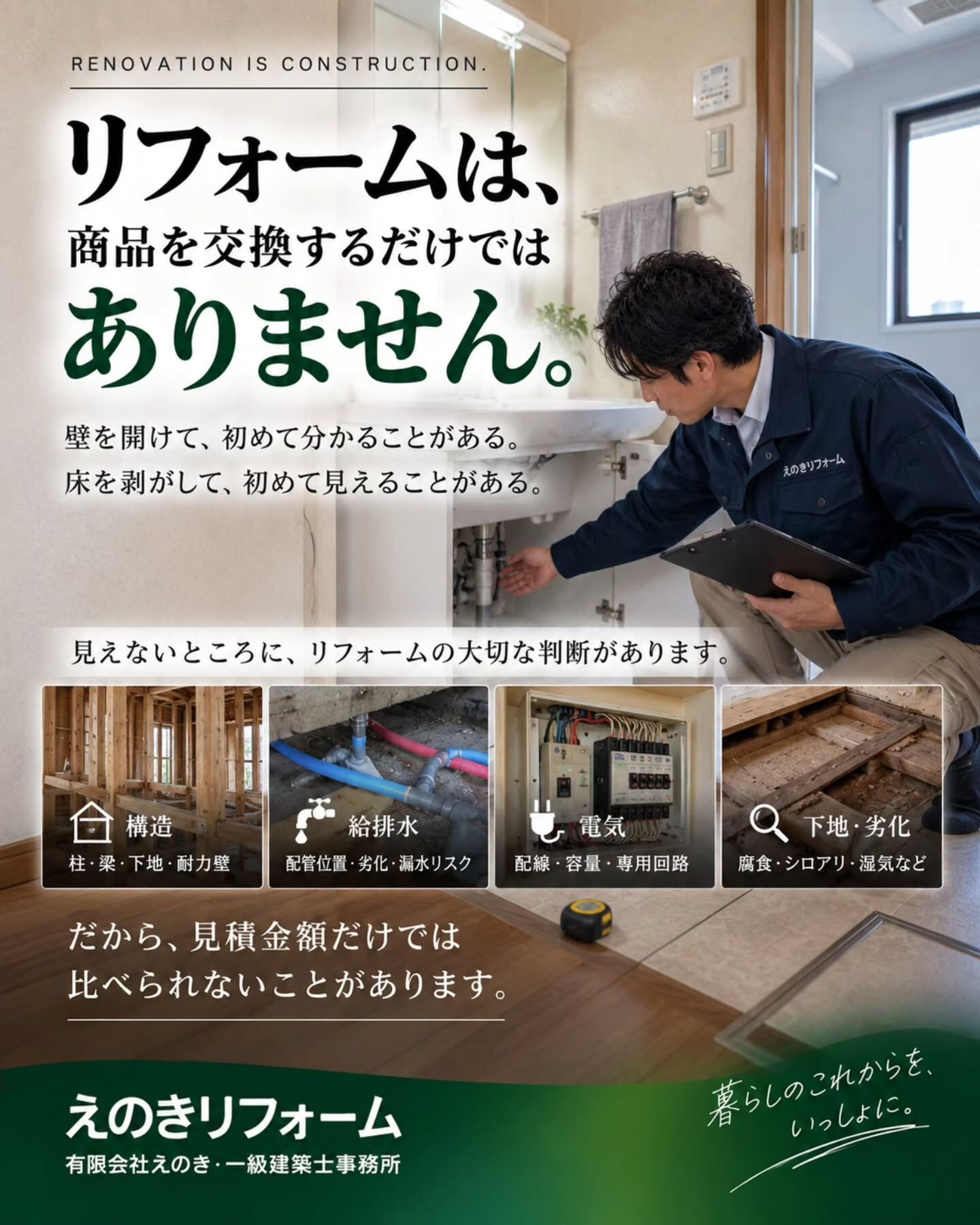 リフォームを考えたとき、