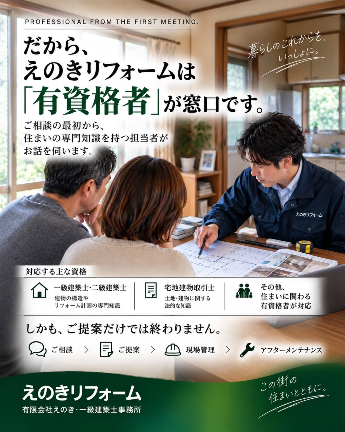 リフォームを考えたとき、